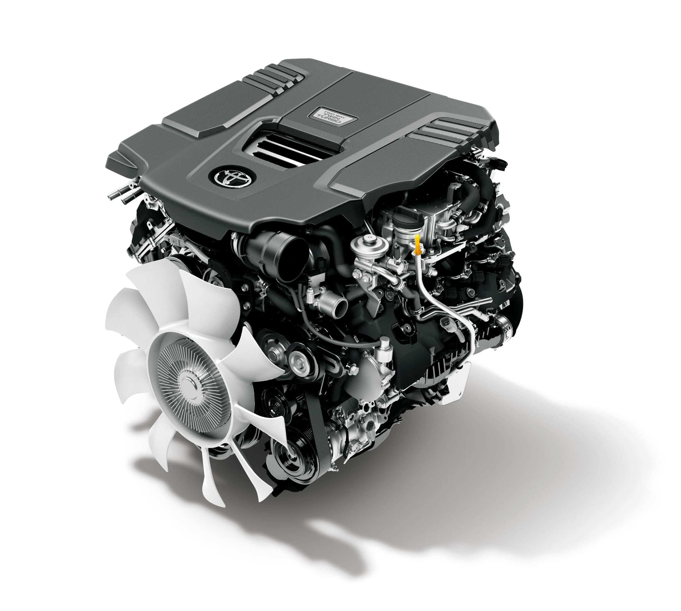 3.3L V6 twin-turbo diesel engine on the Land Cruiser 300