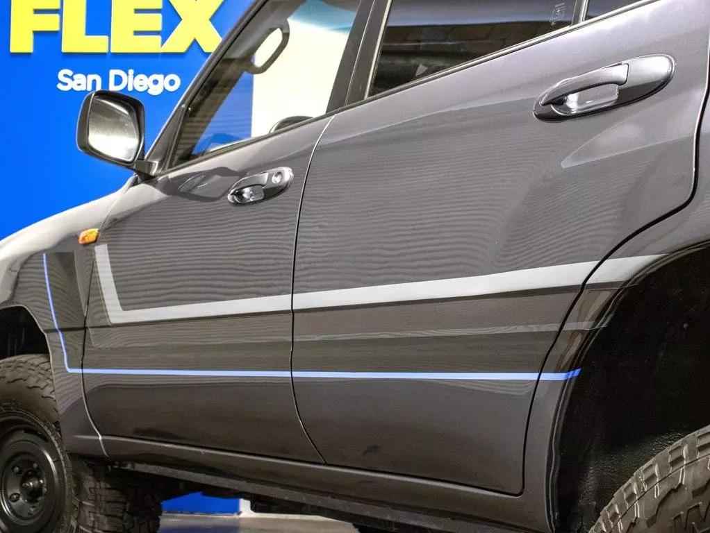 Side panels on a Renoca 106 by FLEX Automotive in San Diego, CA.