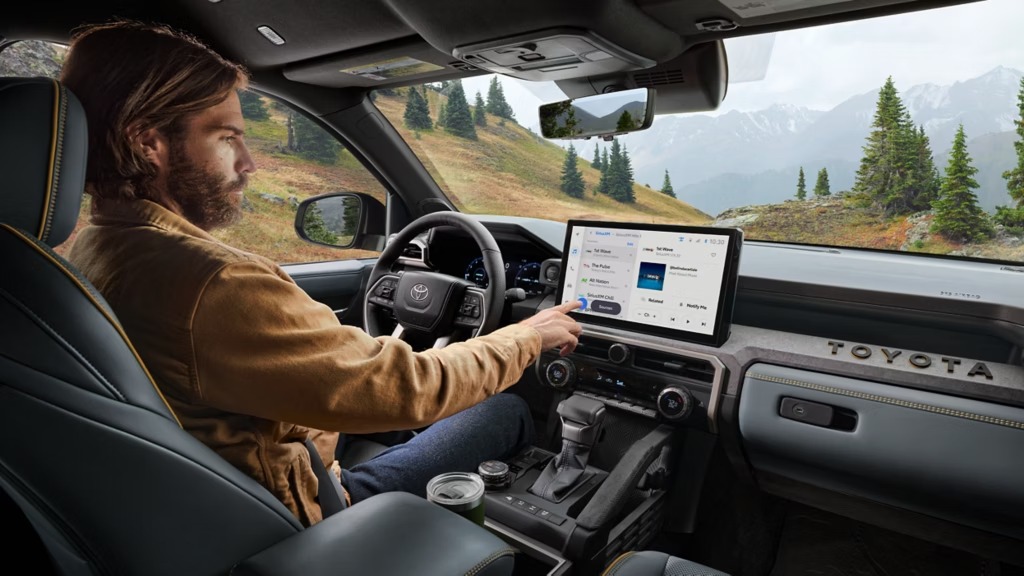 Toyota Tacoma infotainment head unit display