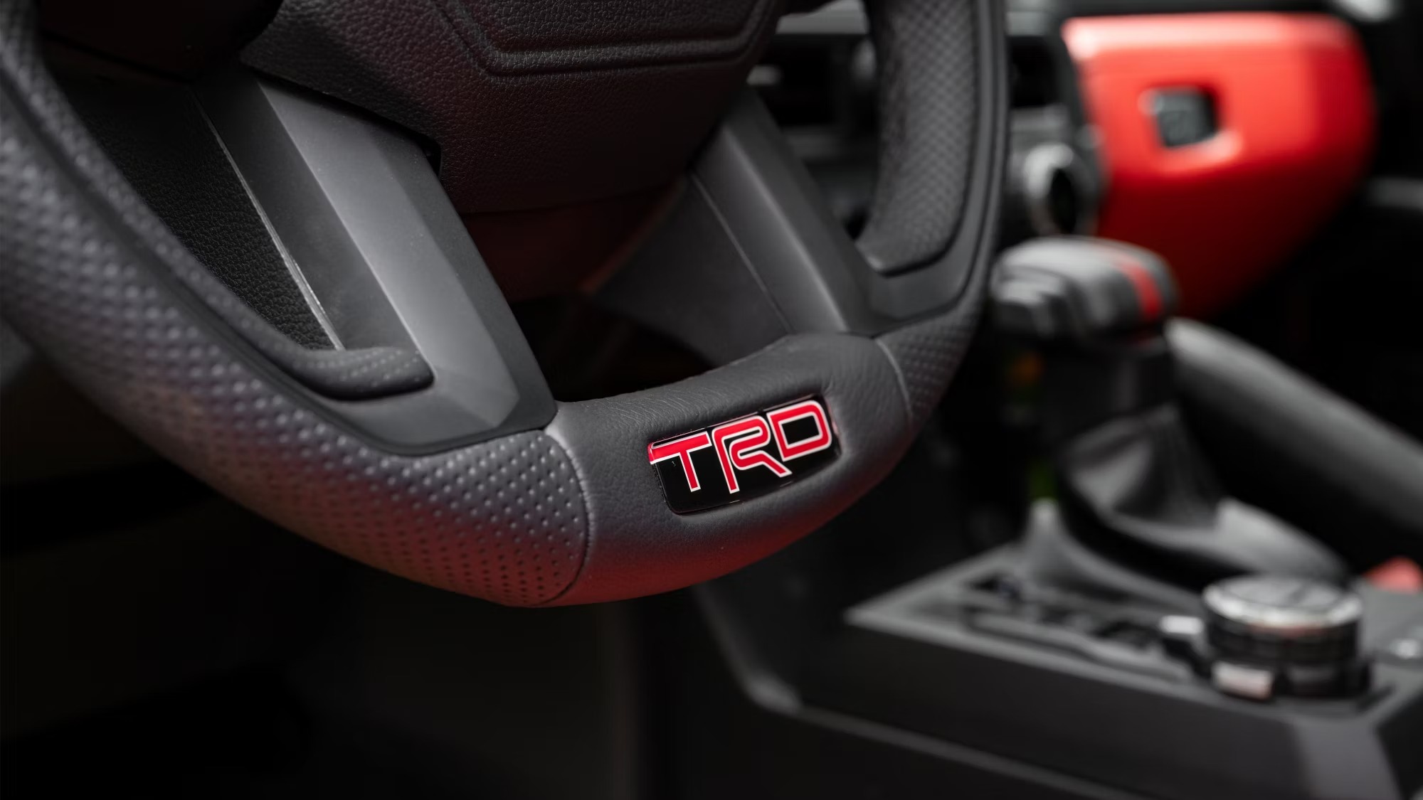 Steering wheel of a 2024 Tacoma TRD Pro