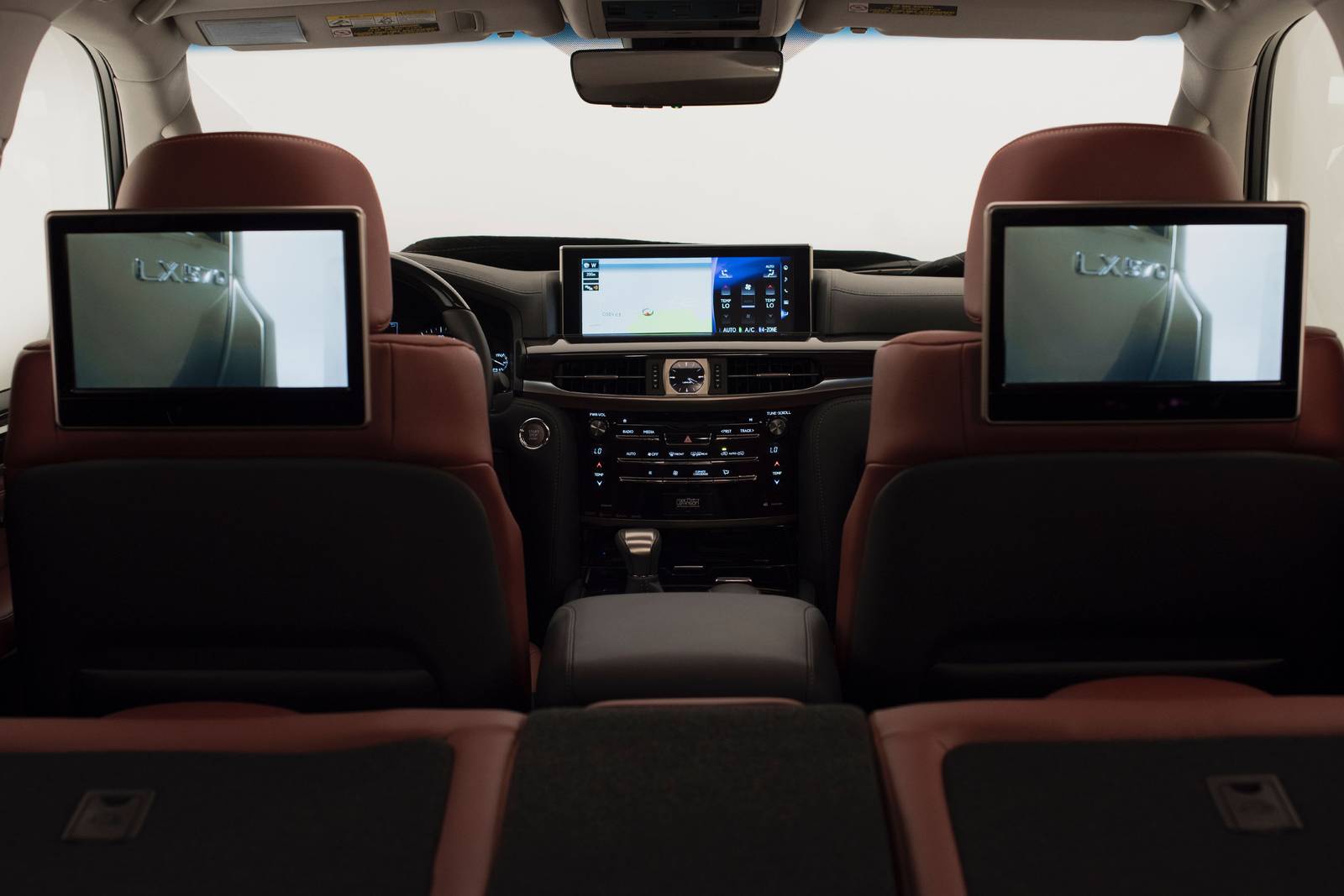 Infotainment on the rear seats of a Lexux LX 570 