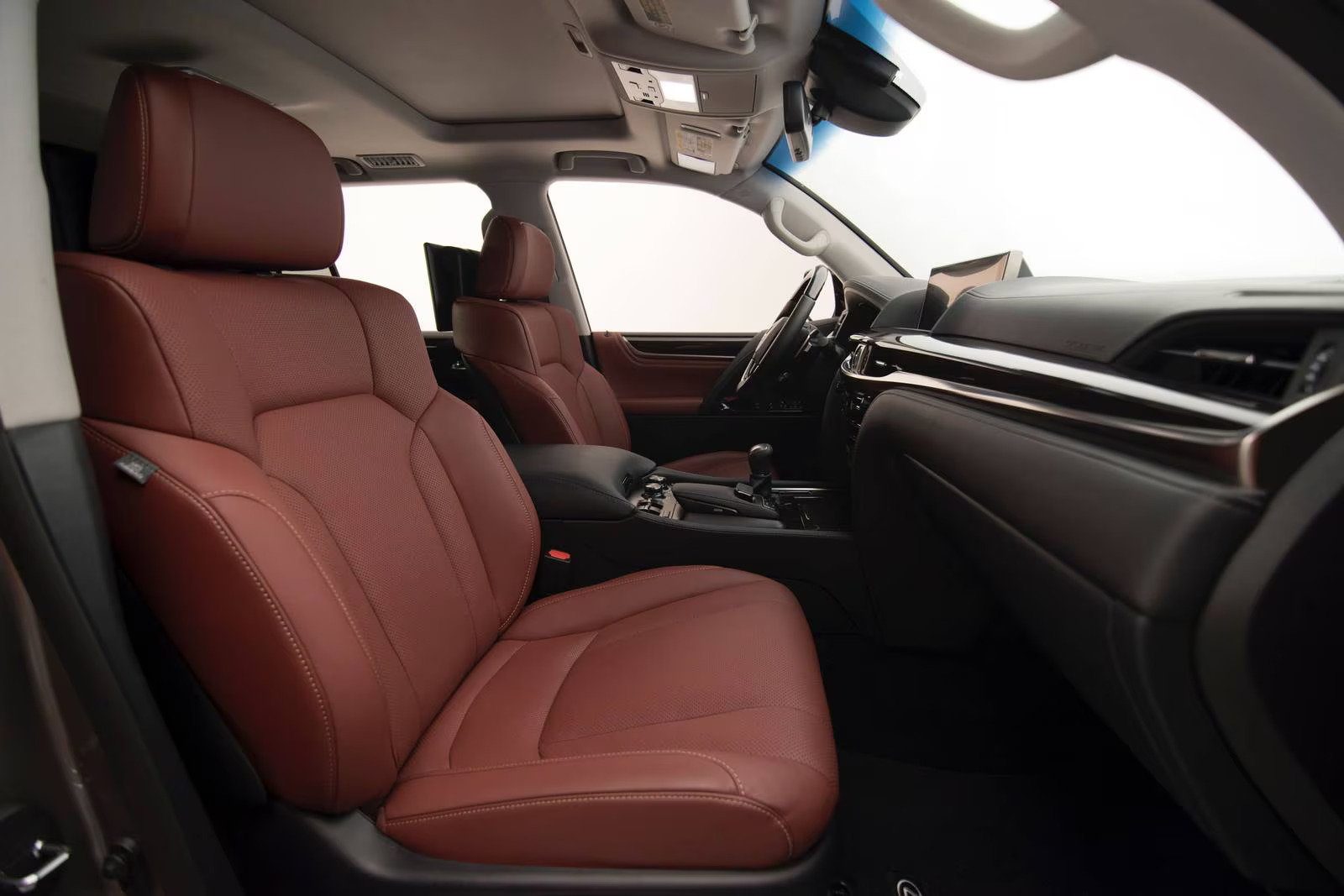 The front seats of a Lexux LX 570