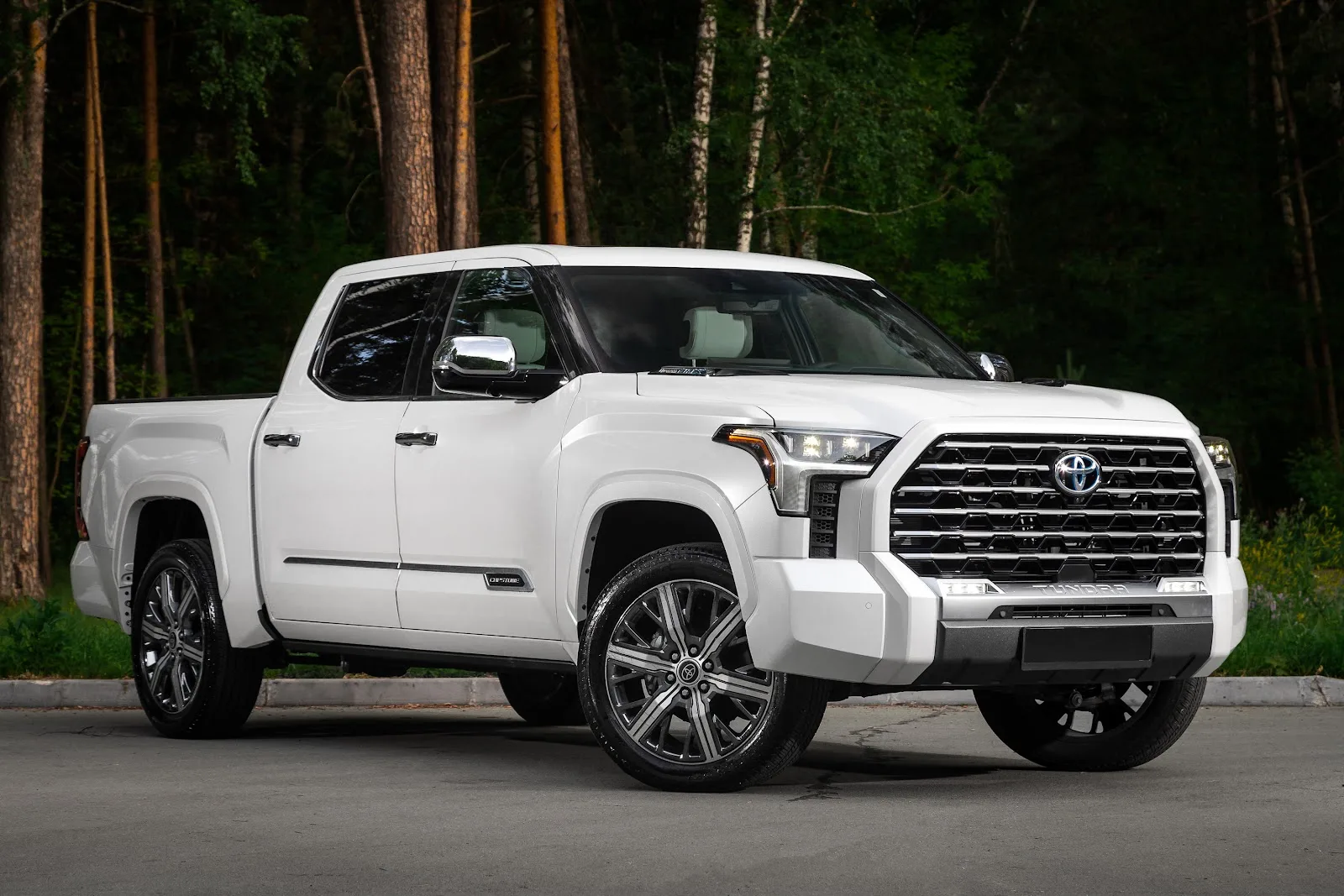 2025 White Toyota Tundra Capstone Side View