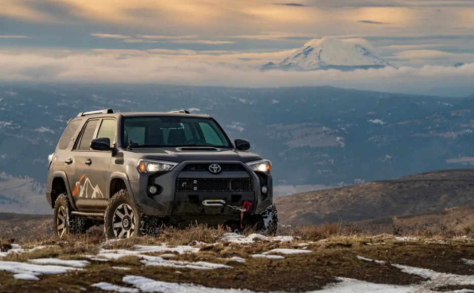 2024 Toyota 4runner on a challenging ice terrain