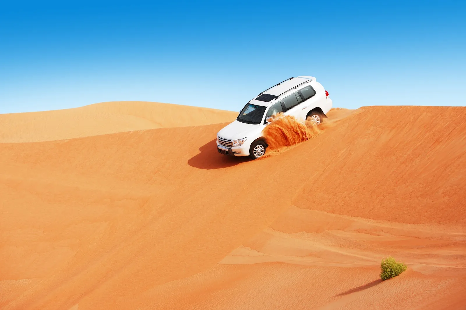 A 2021 Land Cruiser 200 off-roading in the Desert