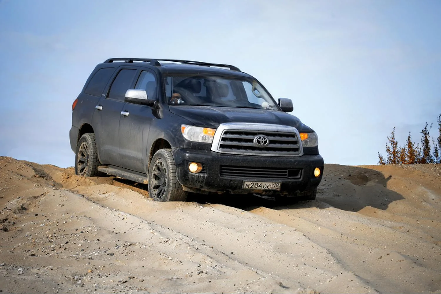 Black Toyota Sequoia on an Off Road Adventure
