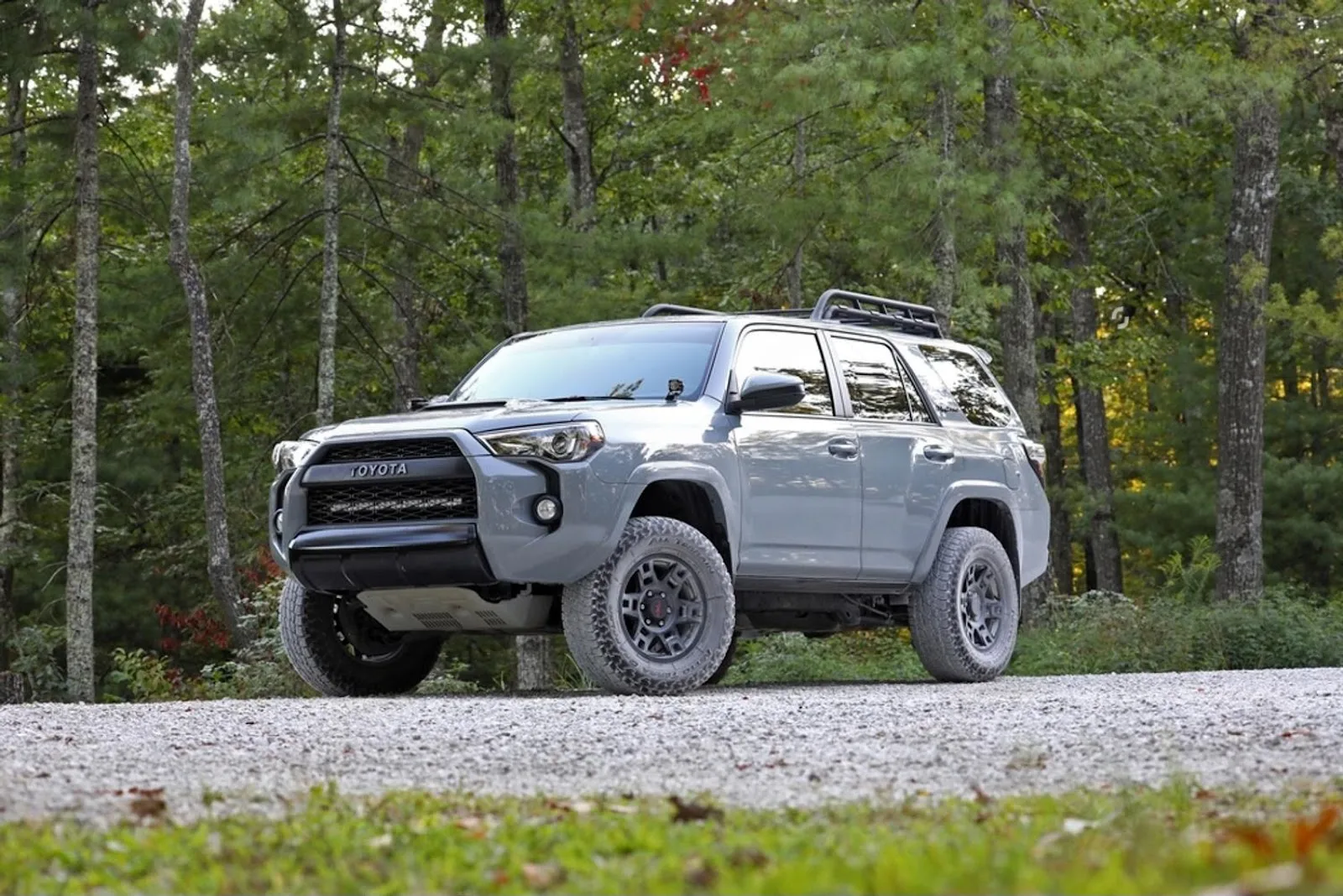A 2023 modified Toyota 4Runner with All Terrain Tires