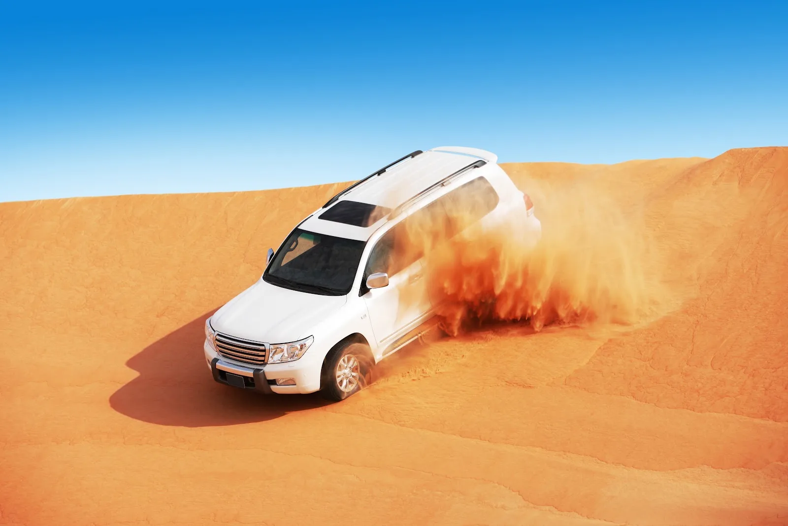 Toyota Land Cruiser Off-Roading on a Desert Track