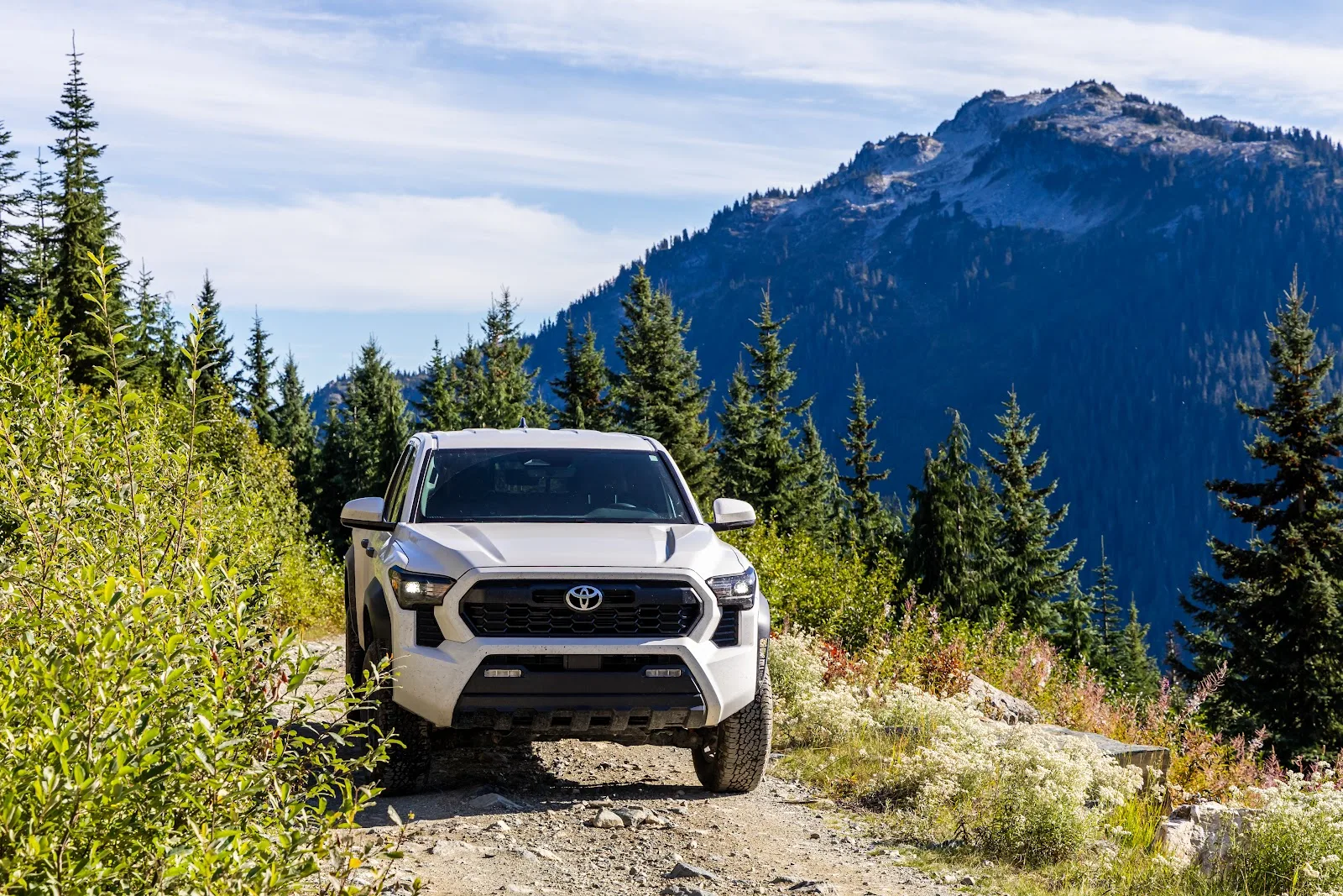 Toyota Tacoma TRD on a Rocky Mountain Path