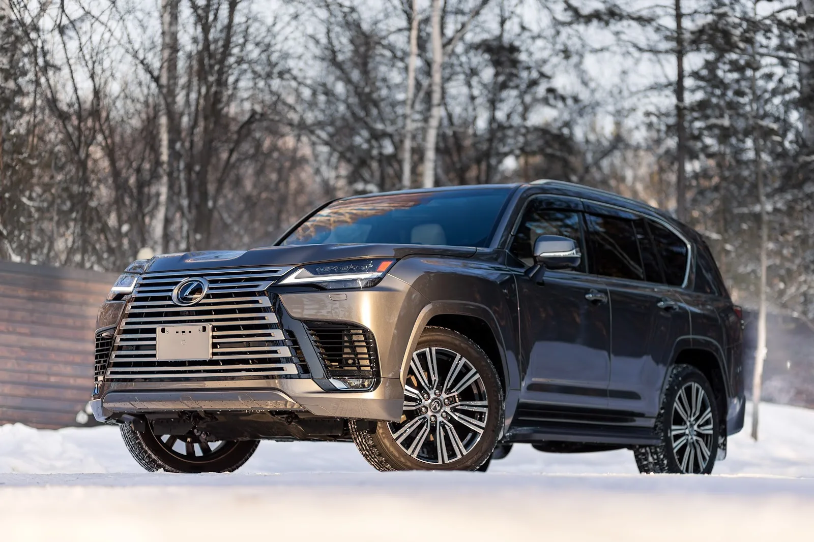 Lexus LX 600 parked on a snowy land