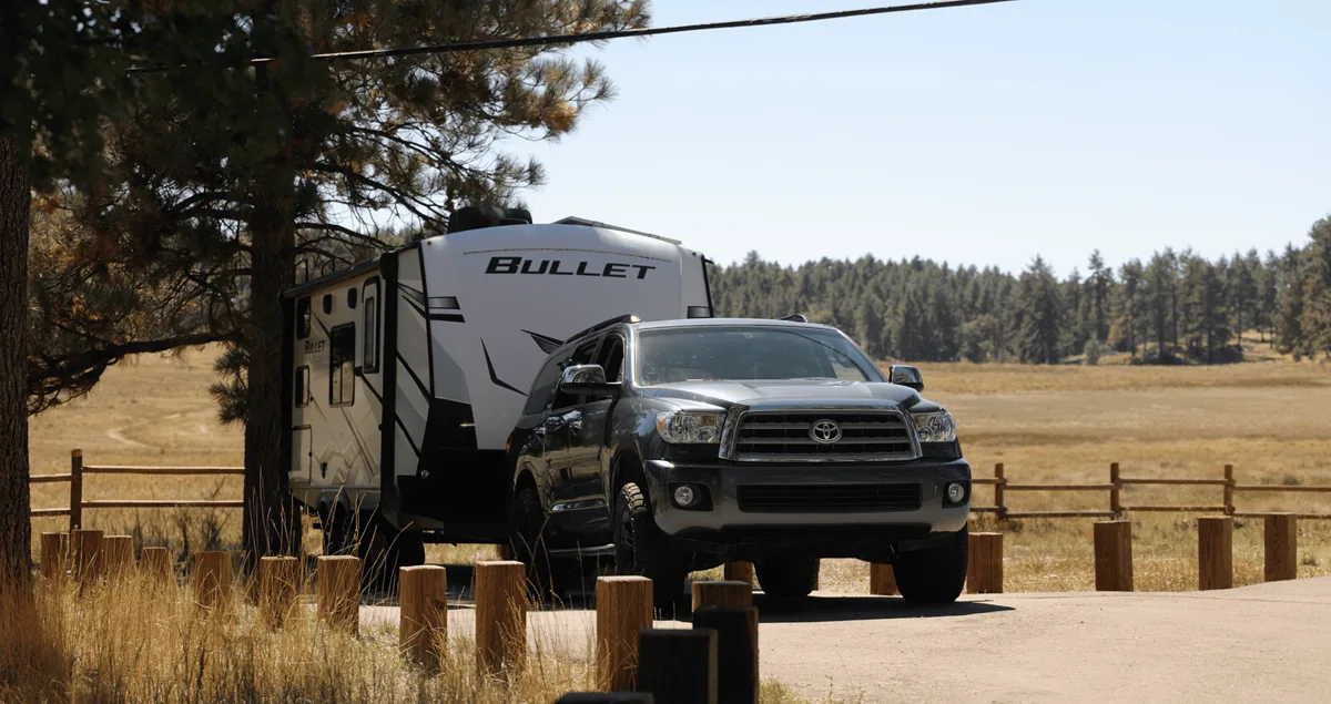 Toyota Sequoia towing a trailer